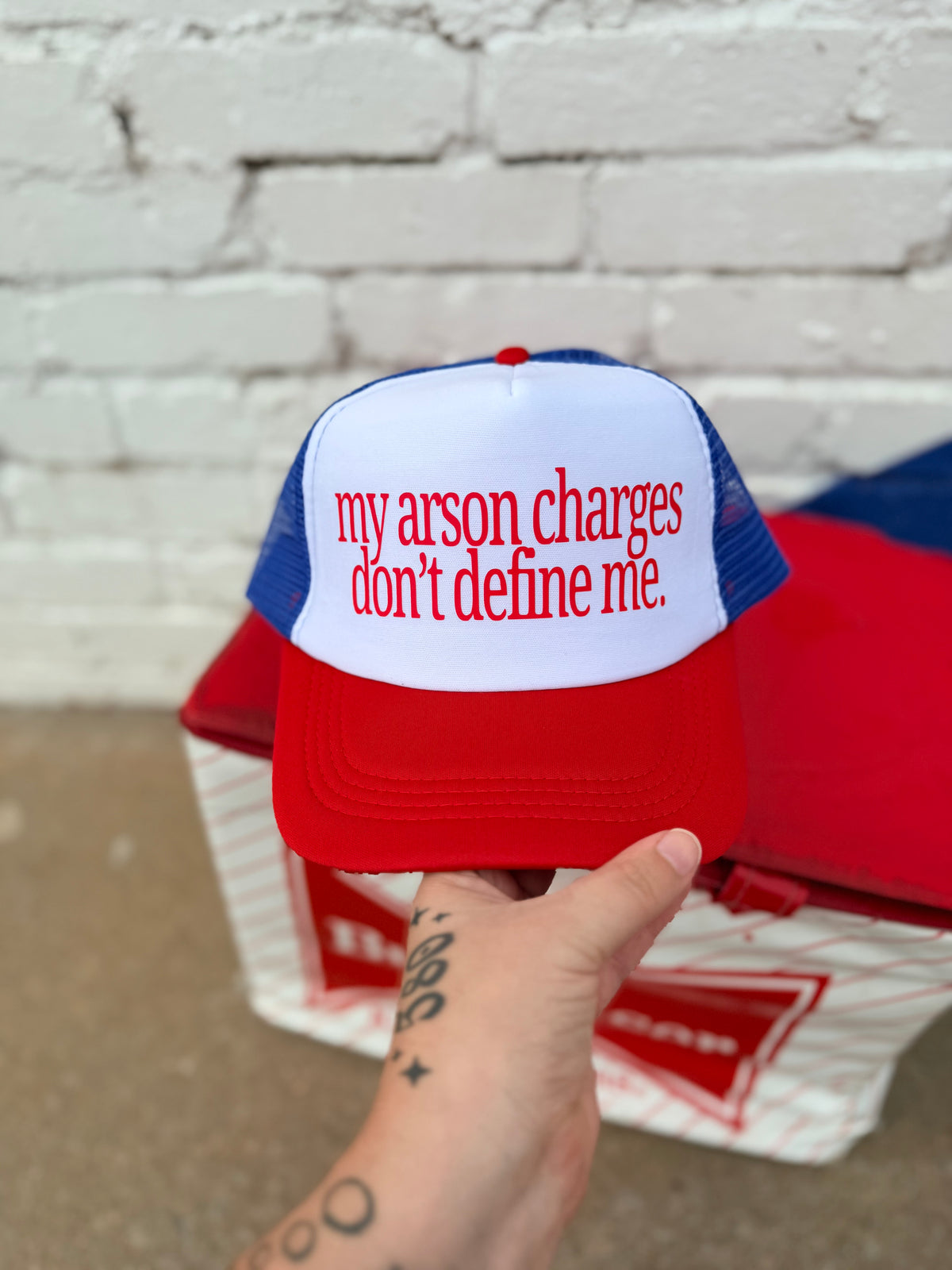 580 Trucker Hat +Arson RWB