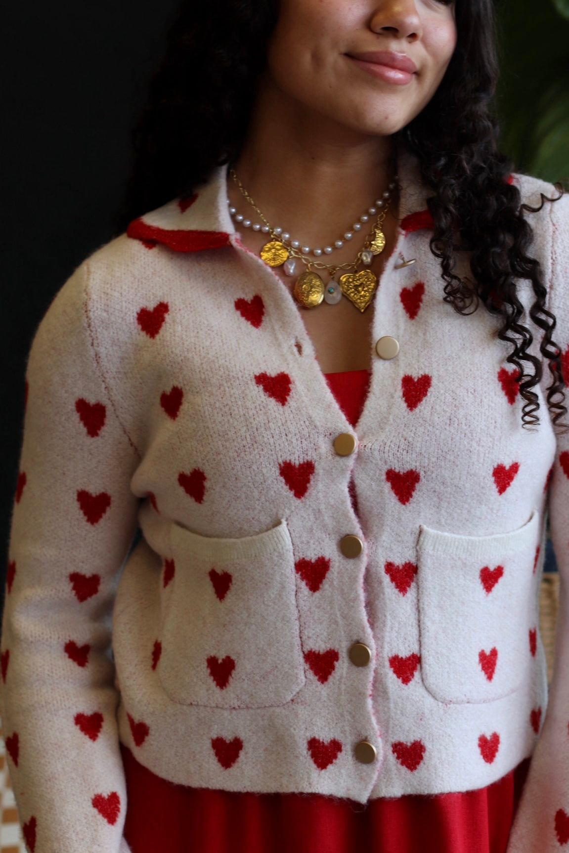 Sweetheart Cream Collared Cardigan