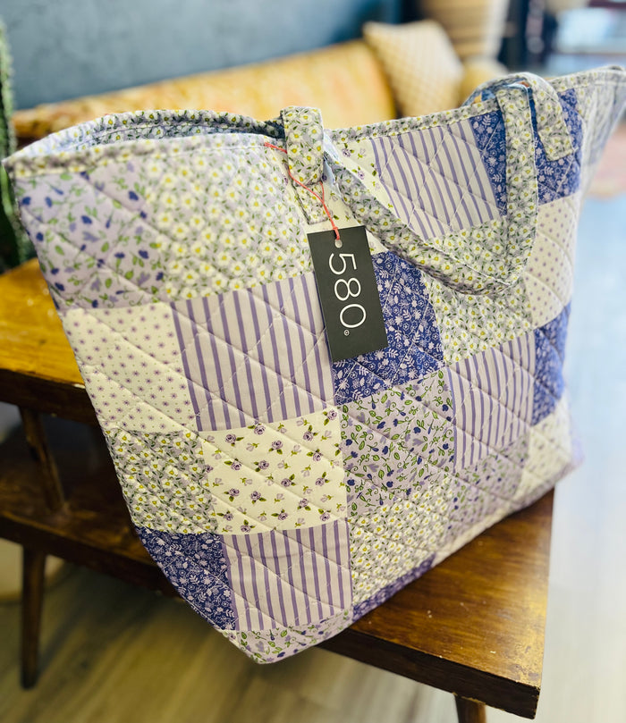 "Violet Dreams" Designer Quilted Tote Bag