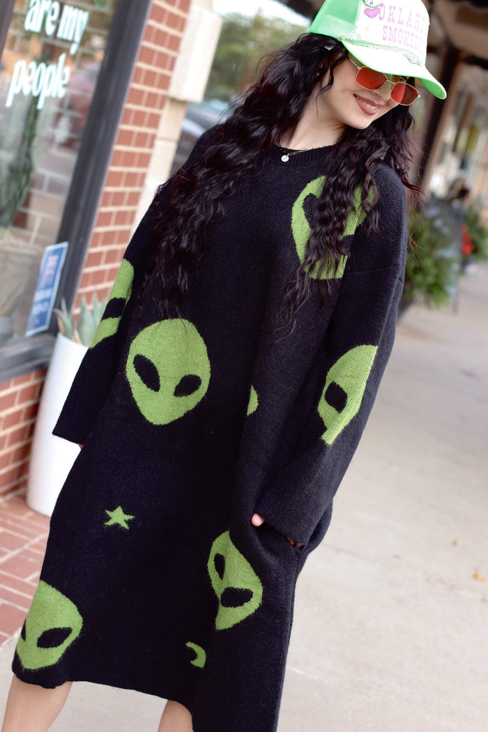 Out There Alien Sweater Dress