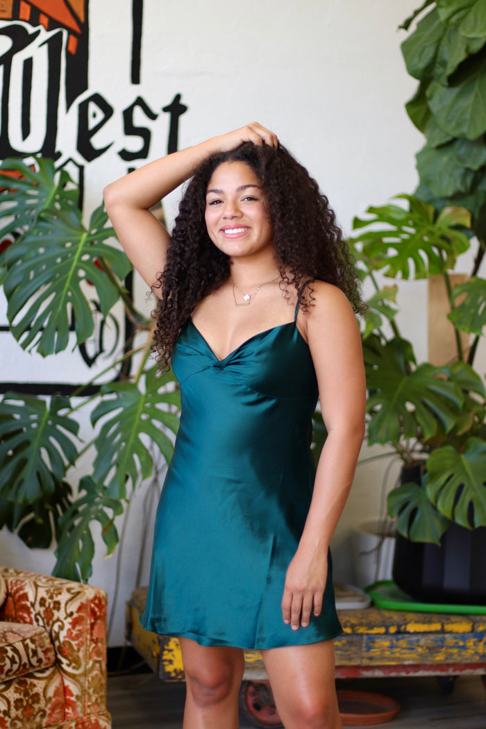 Sweetheart Neck Sleeveless Satin Mini Dress