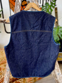 Vault Vintage // Shearling Denim Vest Large