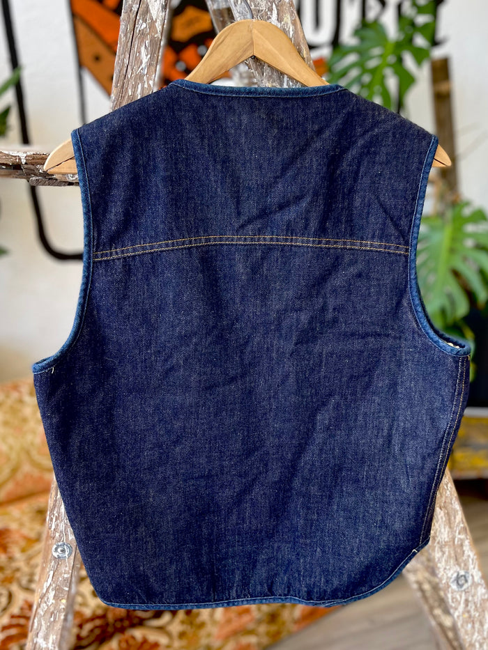 Vault Vintage // Shearling Denim Vest Large