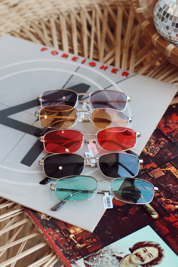 Cool Girl Colorful Rectangle Sunnies