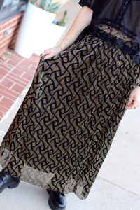 Goldie Flowy Midi Skirt + Black