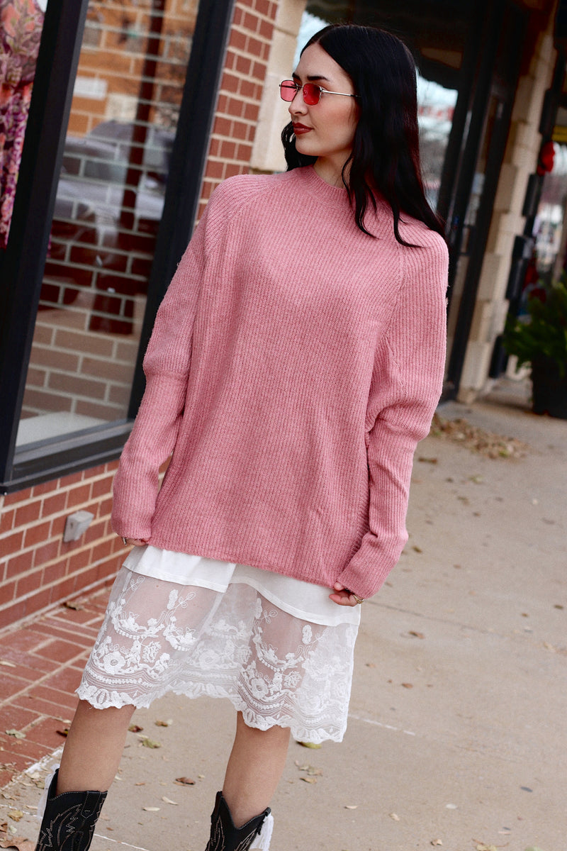 Reece Dolman Sweater + Pink