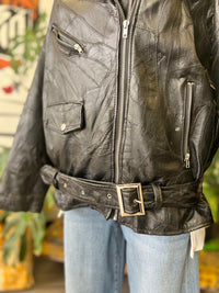 Vault | Leather Biker Jacket Large