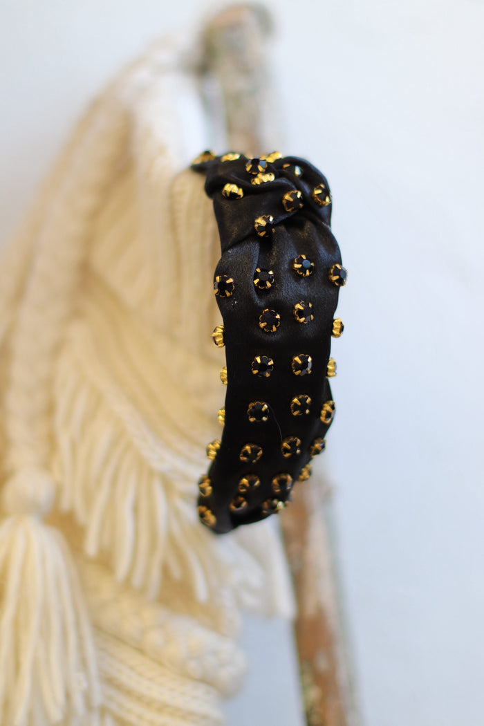 Satin Rhinestone Headband