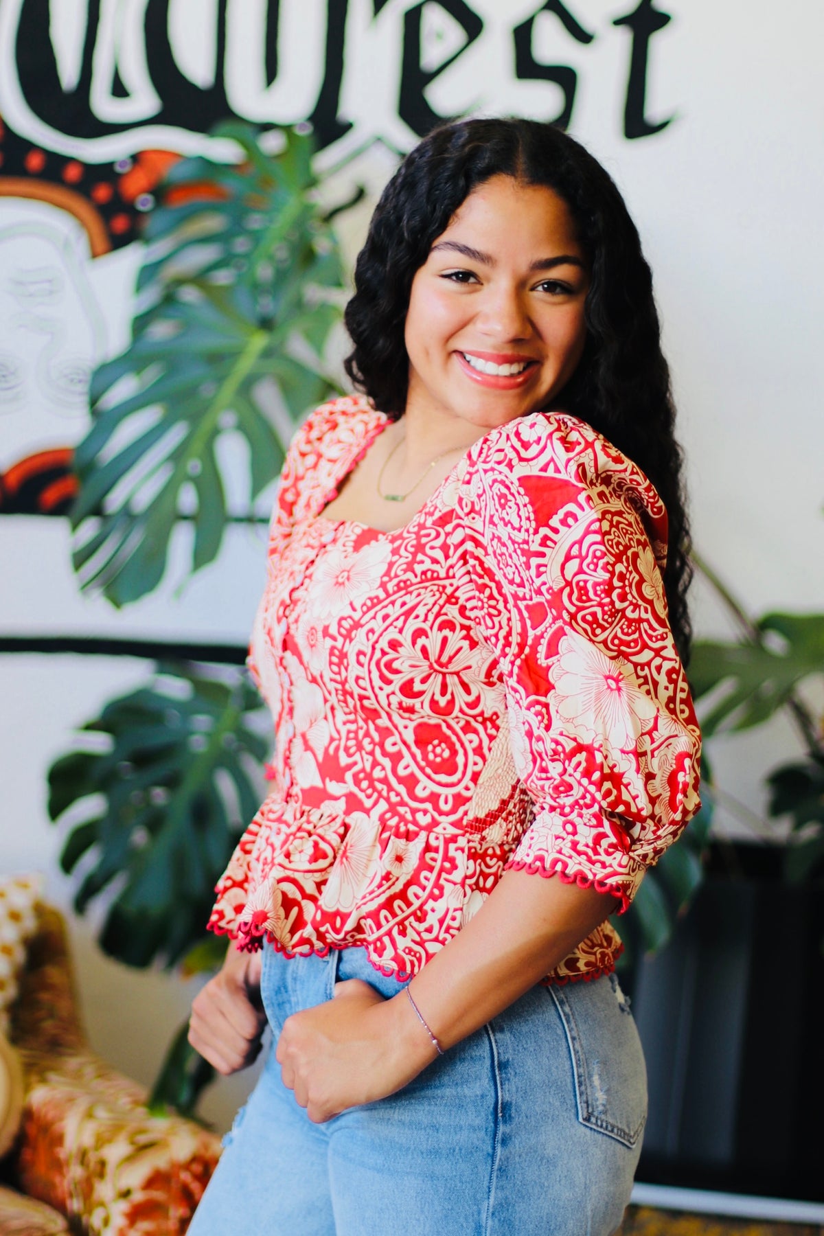 Berry Cute Peplum Top