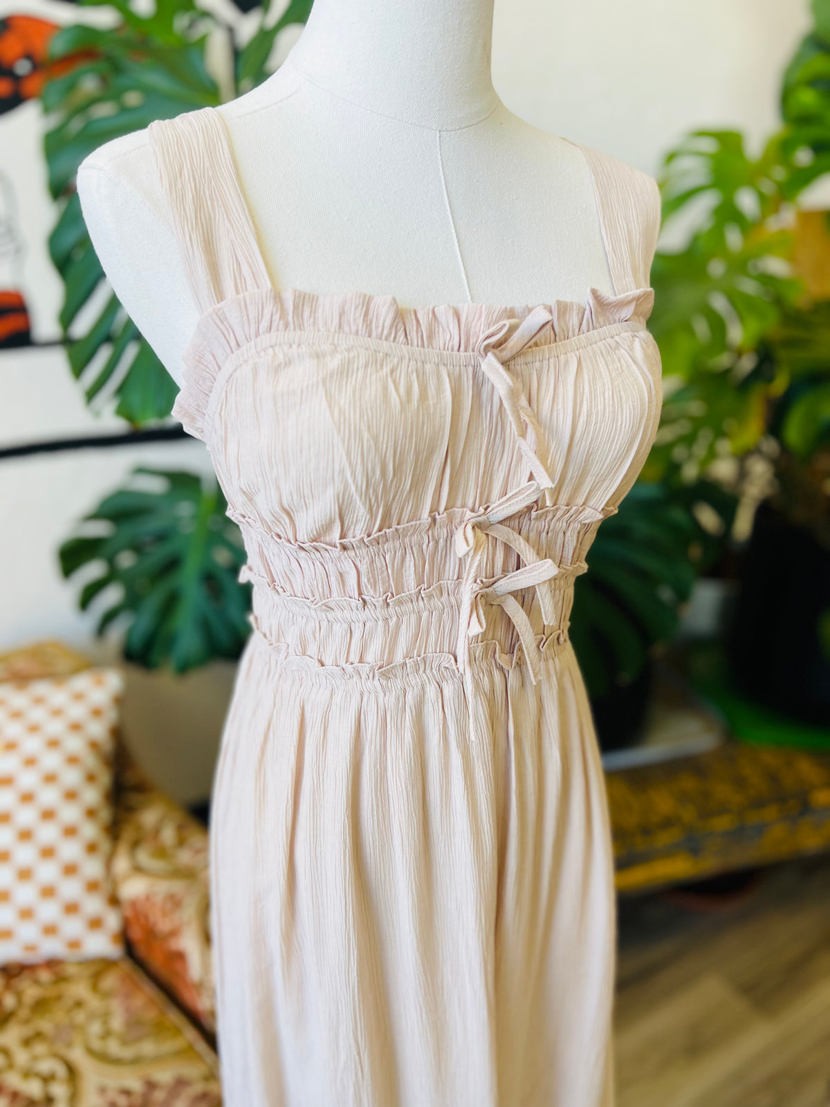 Candle Light Midi Dress + Taupe