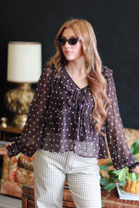 Judy Brown Polka Dot Blouse