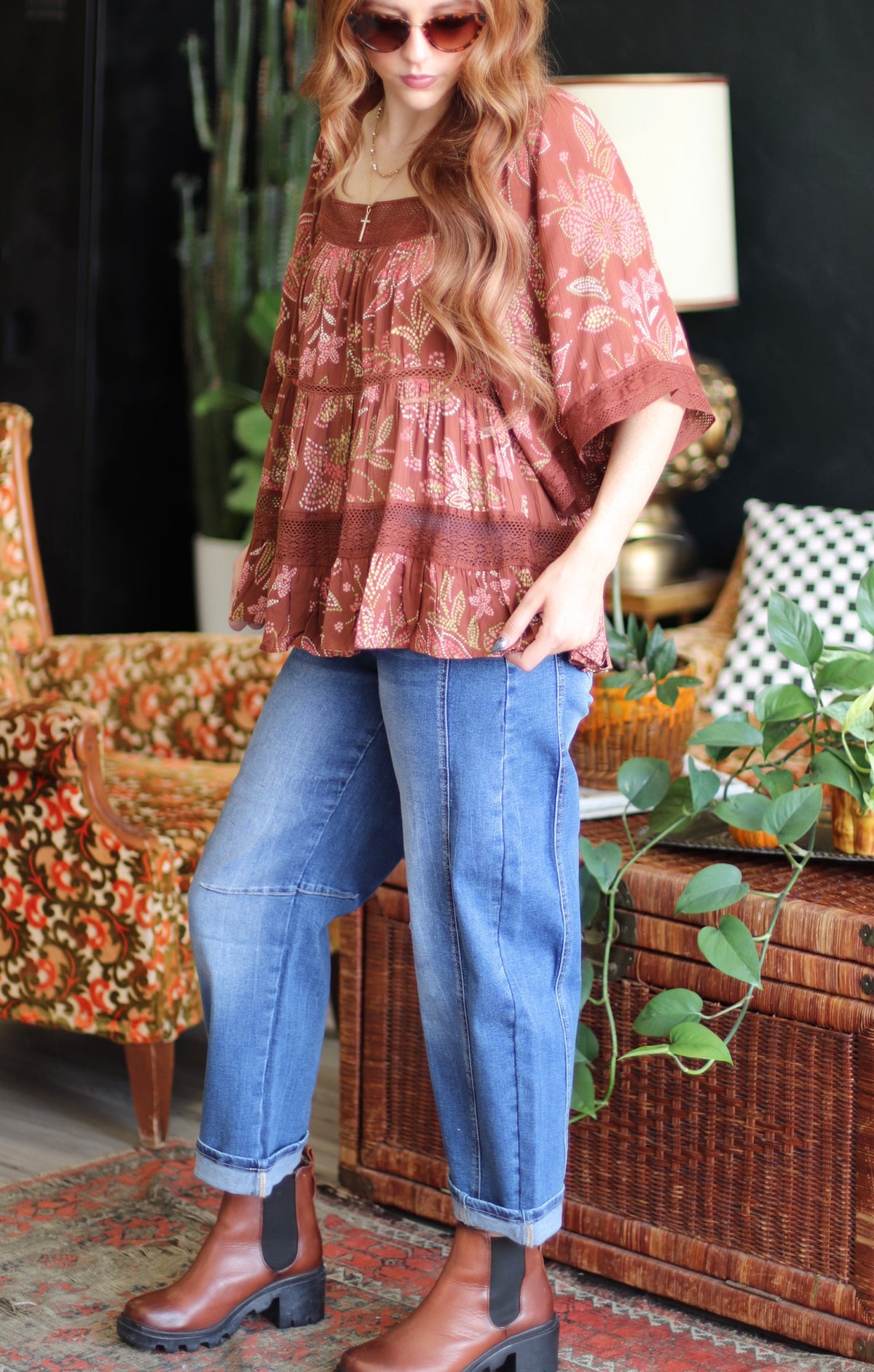 Christi Medium Wash Barrel Leg Jeans