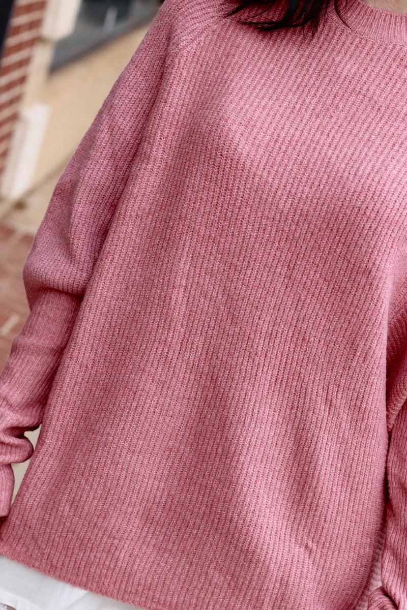 Reece Dolman Sweater + Pink