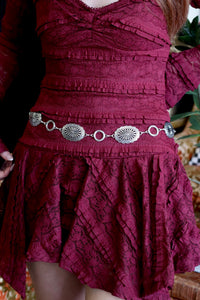 Hollie Lace Mini Dress + Burgundy