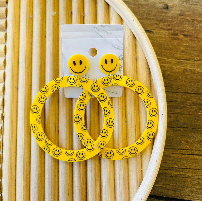 Yellow Happy Earrings