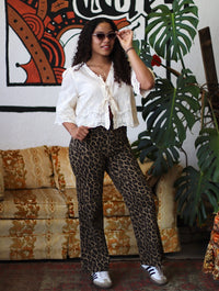 Good Karma Cropped Jeans in Leopard
