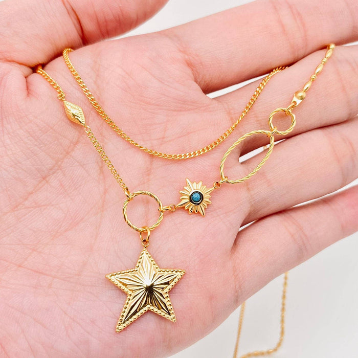 Gold Plated Star Charm Necklace