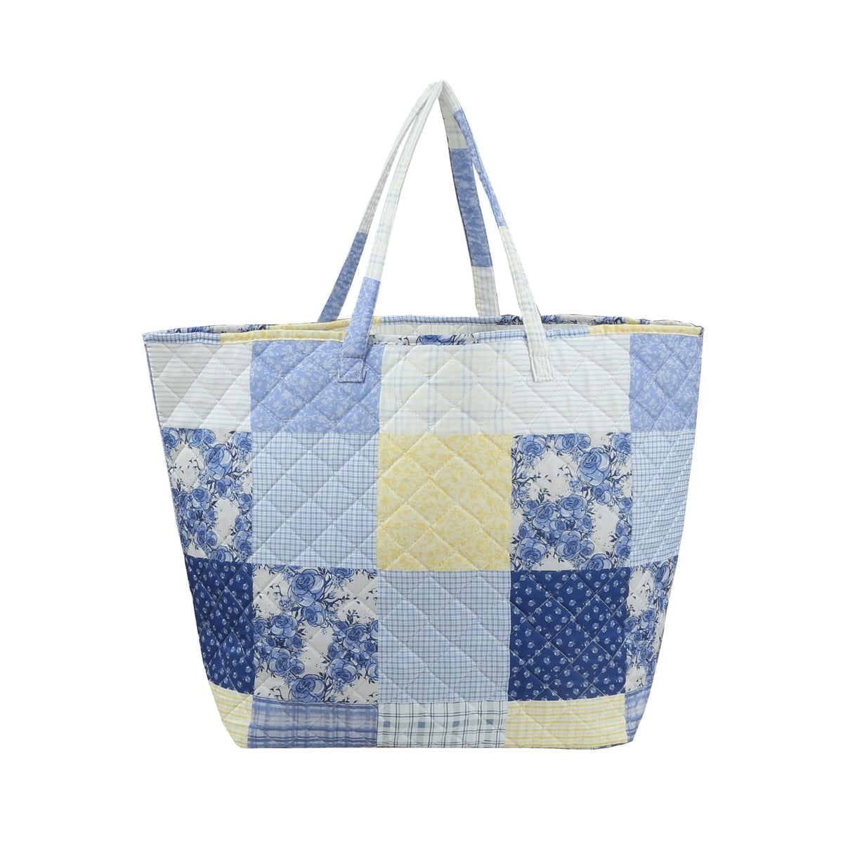 "Garden Walk in Bluebell" Quilted Tote Bag