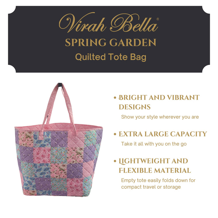 "Spring Garden" Quilted Tote Bag