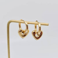 Mini 18K Gold Plated Heart Earrings