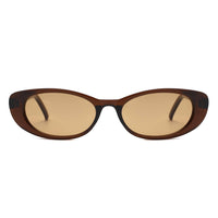 90s Slim Oval Nararow Women Fashion Sunglasses