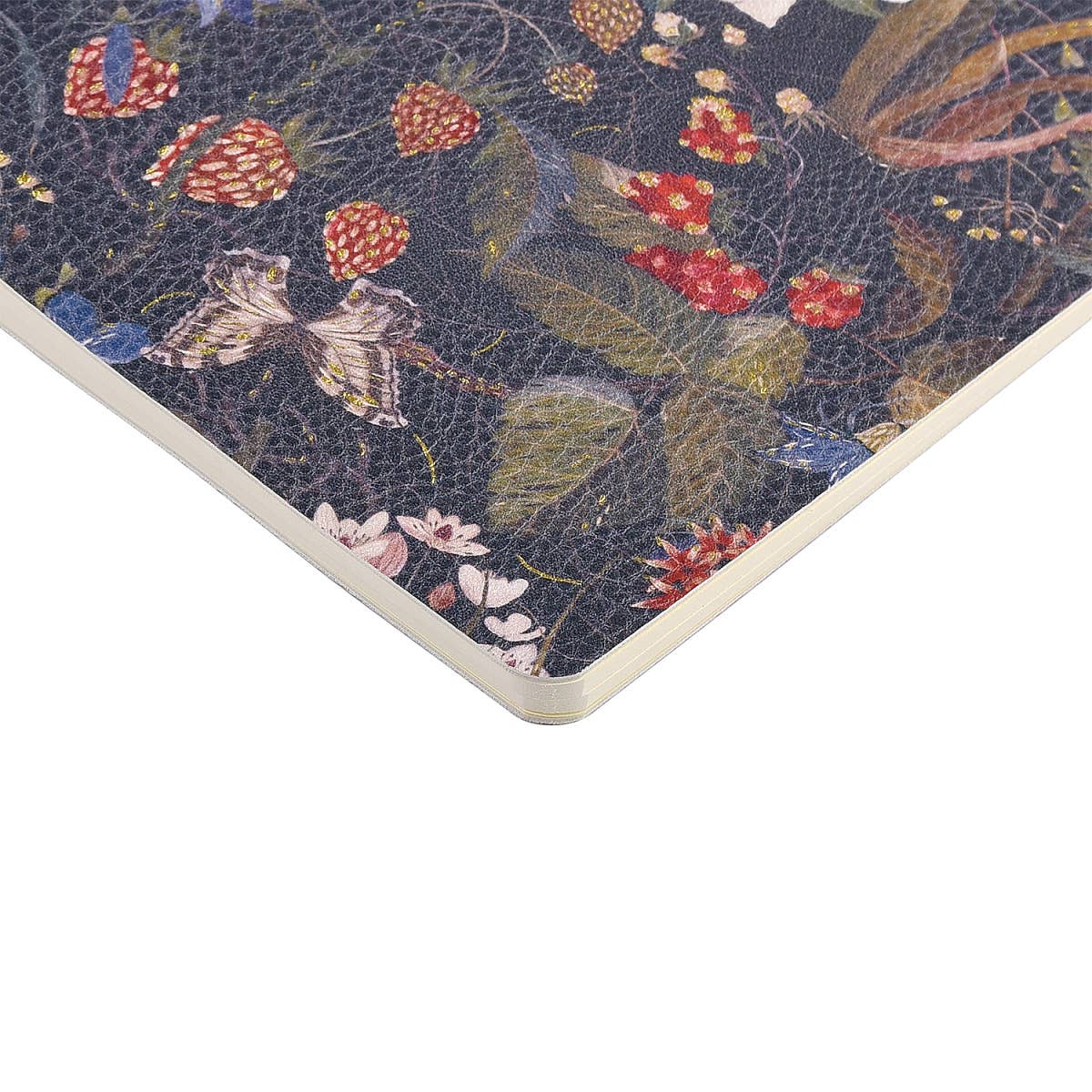 Vegan Leather A5 Notebook - Forest Flowers