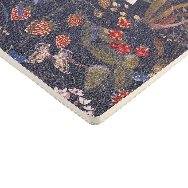 Vegan Leather A5 Notebook - Forest Flowers