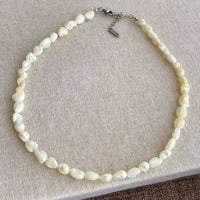 Iridescent Mother-of-Pearl Shell Nugget Necklaces