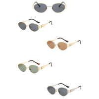 Retro Oval 90s Vintage Fashion Round Sunglasses