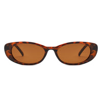 90s Slim Oval Nararow Women Fashion Sunglasses