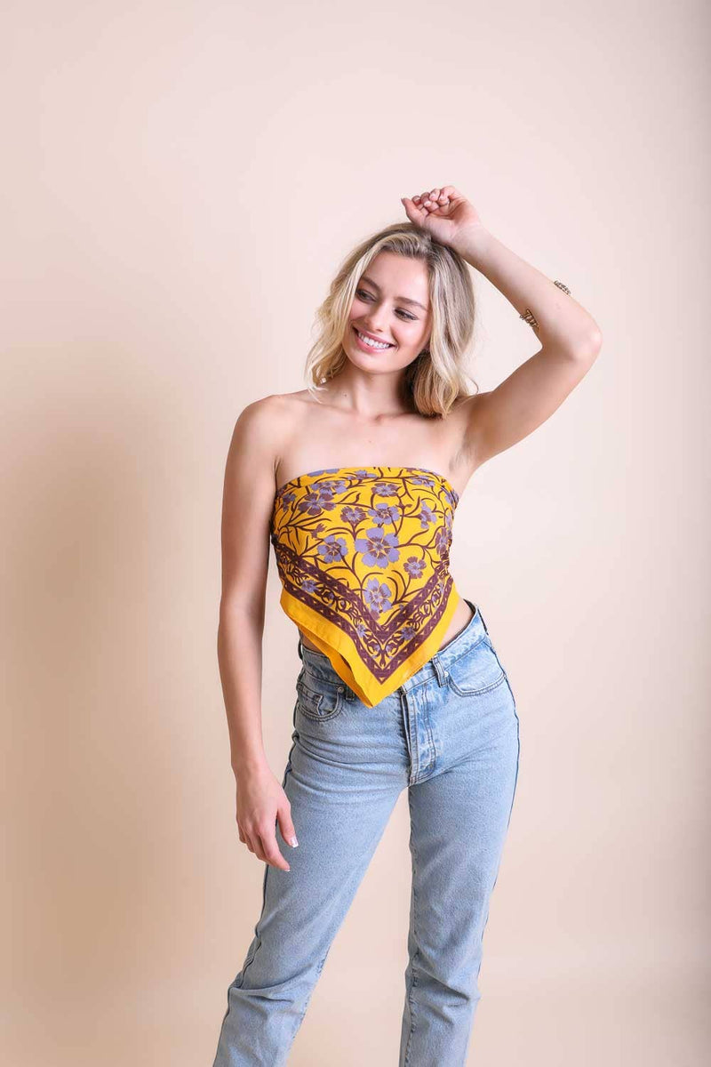 Boho Floral Anemone Bandana