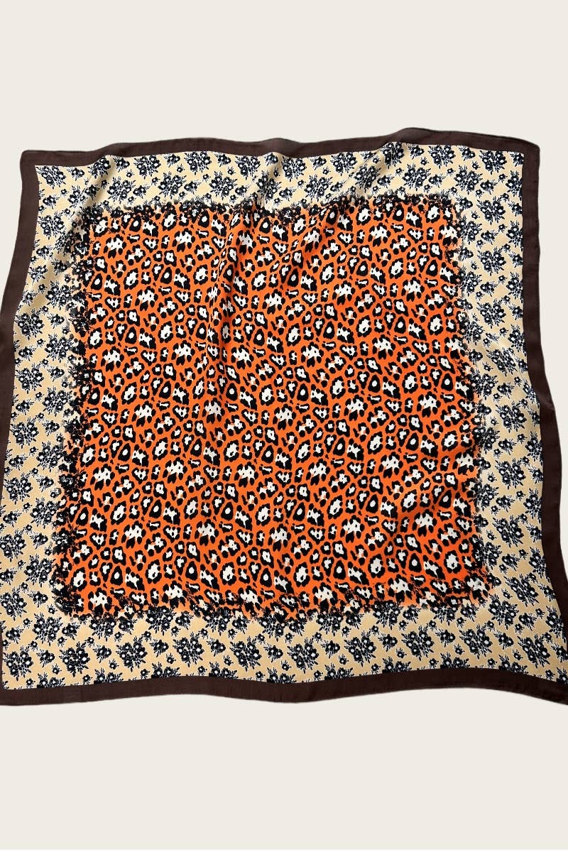 Leopard & Floral Bandana Scarf