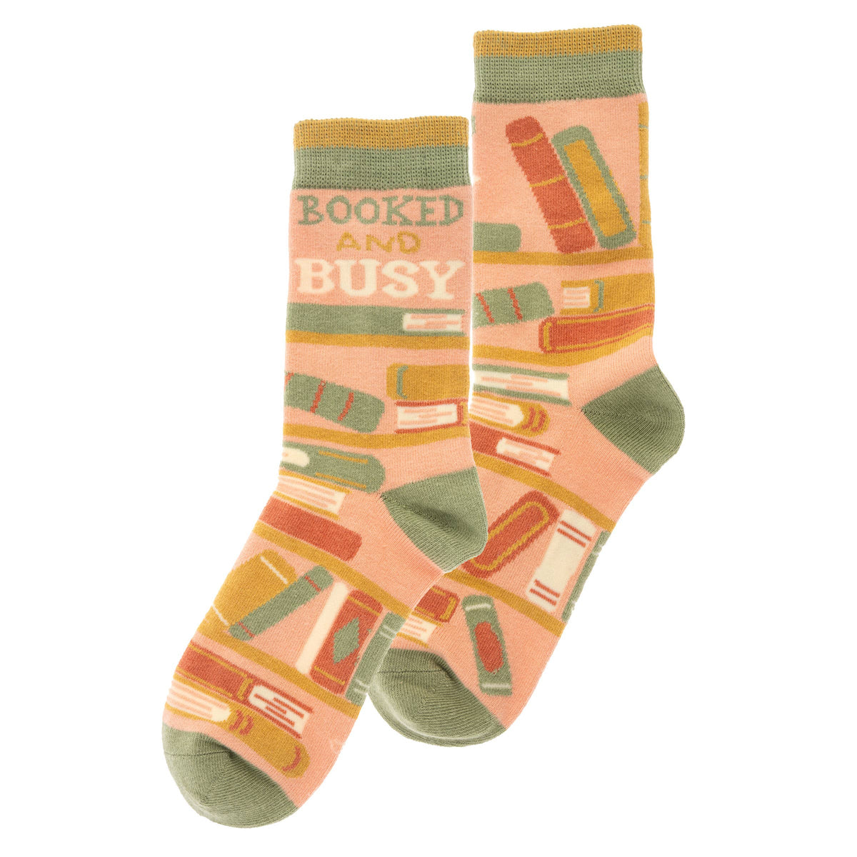 Booked & Busy Crew Socks
