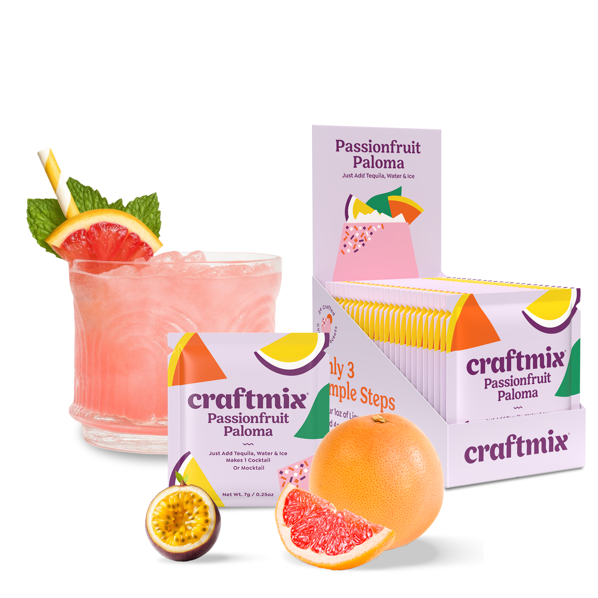 Passionfruit Paloma Cocktail / Mocktail Mixer